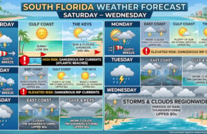 South Florida Weather: Sunny Starts Give Way To Midweek Storms And High Rip Current Risk