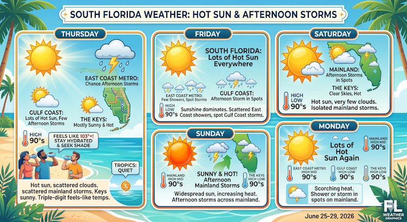 Sizzling South Florida Summer Forecast: Intense Heat and Scattered ...