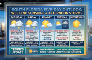 South Florida Weekend Sunshine Meets Afternoon Storms As Tropics Stay Quiet