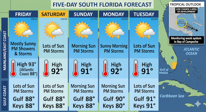 South Florida Weekend Weather Focuses On Afternoon Storms And Tropical ...