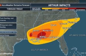 Gulf Coast Facing Life-Threatening Floods As Tropical Rainstorm Arthur Intensifies