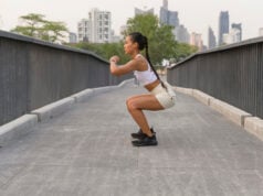Want To Live Longer? Study Finds Sweet Spot For Cardio And Strength Training https://www.vecteezy.com/photo/7234472-a-young-fitness-woman-in-sportswear-exercising-in-city-park-healthy-and-lifestyles