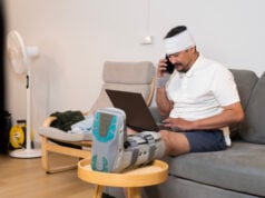 How Missing Work After a Car Accident Creates Financial Stress https://www.vecteezy.com/photo/73680948-injured-man-with-leg-brace-and-head-bandage-using-laptop-and-talking-on-phone-during-home-recovery-time