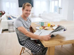 https://www.vecteezy.com/photo/72037298-portrait-eating-breakfast-or-happy-man-with-newspaper-for-reading-election-info-to-relax-in-morning-home-voter-and-person-at-brunch-for-healthy-nutrition-with-announcement-article-or-story-update