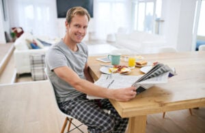 https://www.vecteezy.com/photo/72037298-portrait-eating-breakfast-or-happy-man-with-newspaper-for-reading-election-info-to-relax-in-morning-home-voter-and-person-at-brunch-for-healthy-nutrition-with-announcement-article-or-story-update