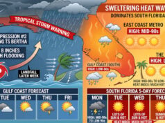 Sweltering Heat Dominates South Florida As Tropical Depression 2 Threatens The Panhandle