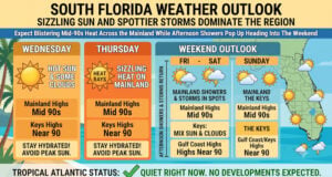 Sizzling Sun And Spottier Storms Dominate South Florida