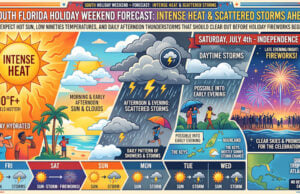 South Florida Holiday Weekend Forecast: Intense Heat and Scattered Storms Ahead