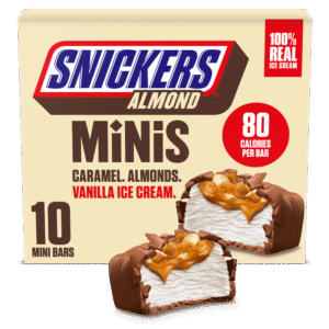 https://www.snickers.com/products/ice-cream/snickers-ice-cream-minis-milk-chocolatey-caramel-almond-and-vanilla-ice-cream-bars-10-pack-95-oz-minis-bars