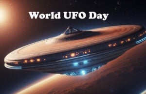 In 1898 The “War of the Worlds” Was Published. 40-Years Later, Orson Welles Broadcast Had Listeners Believing We Really Were At War. https://www.vecteezy.com/photo/49548476-a-flying-saucer-in-the-vastness-of-space-science-fiction-ufos