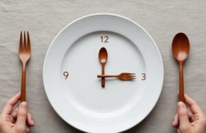 Just 12 Weeks Of Intermittent Fasting May Help Sustain Weight Loss A Year Later: Study https://www.vecteezy.com/photo/74106995-intermittent-fasting-concept-with-white-plate-and-wooden-cutlery-clock