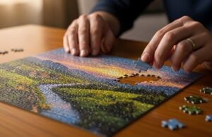 Do Brain Games Really Keep You Sharp as You Age? What Science Says https://www.vecteezy.com/photo/71885836-man-completing-a-jigsaw-puzzle-at-a-table