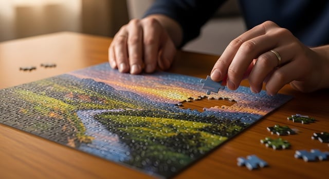 https://www.vecteezy.com/photo/71885836-man-completing-a-jigsaw-puzzle-at-a-table