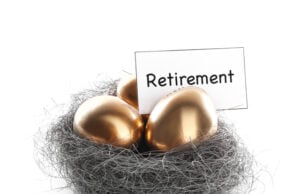 Retiring in the Next 5 Years? Do This to Protect Your Nest Egg From Market Volatility https://www.vecteezy.com/photo/83003640-nest-with-golden-eggs-and-sign-retirement-on-white-background-pension-planning