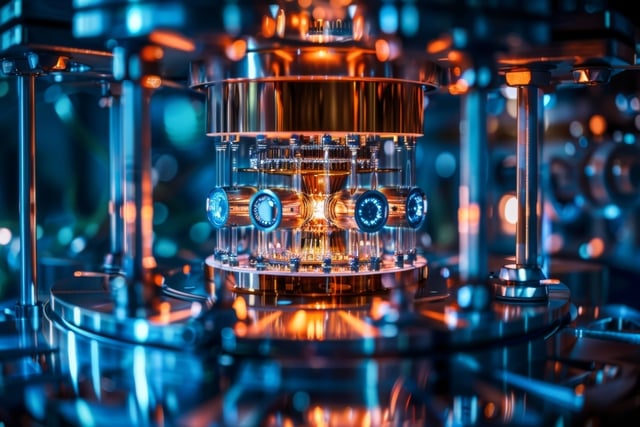 Quantum Computing Processor in Advanced Laboratory Setting https://www.vecteezy.com/photo/49861476-quantum-computing-processor-in-advanced-laboratory-setting