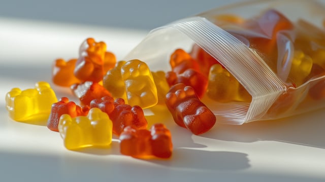 https://www.vecteezy.com/photo/53514414-transparent-bag-of-chili-infused-gummy-bears-some-spilling-out-on-a-neutral-surface-culinary-photography