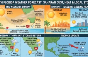Saharan Dust Brings Sizzling Heat, Sunny Skies, and Quiet Tropics to South Florida