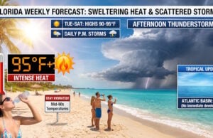 Sweltering Florida Heat Continues with Mid-90s Temperatures and Daily Afternoon Thunderstorms