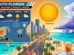South Florida Weather: Steamy Mid-90s Heat, Daily Storms, and Tropics Update