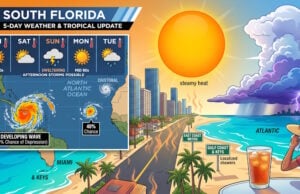 South Florida Weather: Steamy Mid-90s Heat, Daily Storms, and Tropics Update