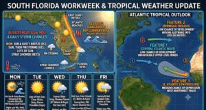 South Florida Weather: Sizzling Heat, Beach Rip Currents, and Active Atlantic Tropical Waves