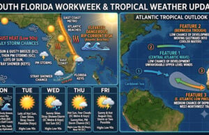 South Florida Weather: Sizzling Heat, Beach Rip Currents, and Active Atlantic Tropical Waves