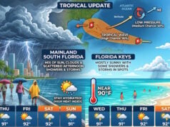 Scorching 90s Heat, Daily Afternoon Storms, and Active Atlantic Tropical Waves
