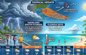 Scorching 90s Heat, Daily Afternoon Storms, and Active Atlantic Tropical Waves