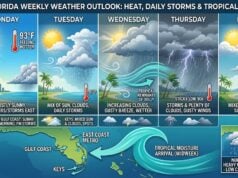 South Florida Faces Daily Storms and High Heat as Tropical Moisture Approaches