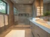 https://www.vecteezy.com/photo/54937627-a-bathroom-with-a-walk-in-shower-and-a-sink