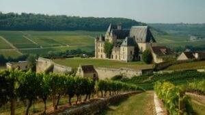 https://www.vecteezy.com/photo/53607462-a-castle-sits-on-a-hill-overlooking-vineyards