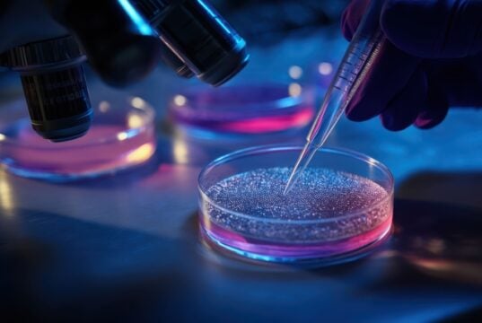 https://www.vecteezy.com/photo/72701838-a-gloved-hand-uses-a-pipette-to-drop-liquid-onto-a-petri-dish-under-a-microscope-the-dish-contains-a-pink-liquid-and-there-are-several-other-dishes-nearby