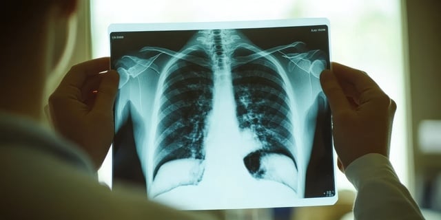A medical professional carefully analyzing a chest Xray within a clinical healthcare setting https://www.vecteezy.com/photo/52303131-a-qualified-healthcare-professional-reviews-a-patients-chest-xray-highlighting-the-vital-role-of-diagnostic-imaging-in-patient-care-and-disease-detection-making-it-essential-in-modern-medicine