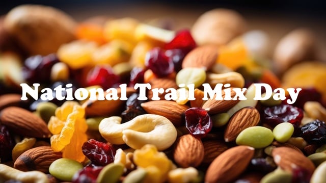 Closeup of a homemade trail mix filled with nuts, seeds, and dried fruits. https://www.vecteezy.com/photo/49726608-closeup-of-a-homemade-trail-mix-filled-with-nuts-seeds-and-dried-fruits
