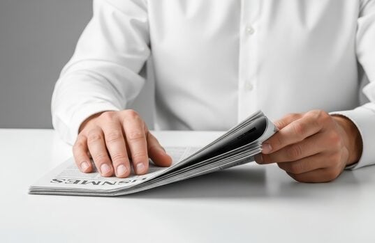 https://www.vecteezy.com/photo/67965441-man-reading-a-newspaper-at-a-table-in-a-white-shirt