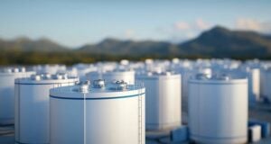 The EPA Is Rolling Out Winter Gas Early—Here Is What That Means for Your Wallet https://www.vecteezy.com/photo/50897561-storage-tanks-in-a-facility-with-mountains-in-the-background-clear-blue-sky
