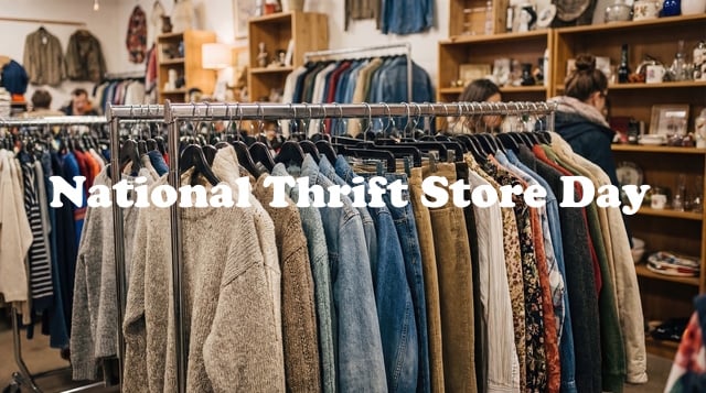 https://www.vecteezy.com/photo/79081786-vintage-clothing-rack-with-sweaters-and-denim-in-second-hand-thrift-store