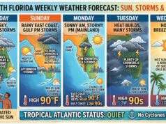 South Florida Forecast: Daily Storms and Sweltering Heat Ahead as the Tropical Atlantic Stays Calm