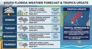 South Florida Faces Soggy Week of Storms as Tropical Depression Six Strengthens in the Atlantic