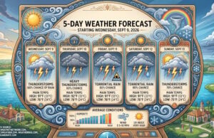South Florida Forecast: Sizzling 90s, Afternoon Storms, and Palm Beach Rip Currents as Tropics Stay Quiet