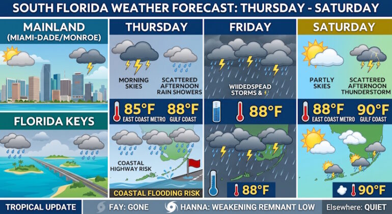 South Florida Weather: Coastal Flooding Threat and Daily Storms Loom as ...