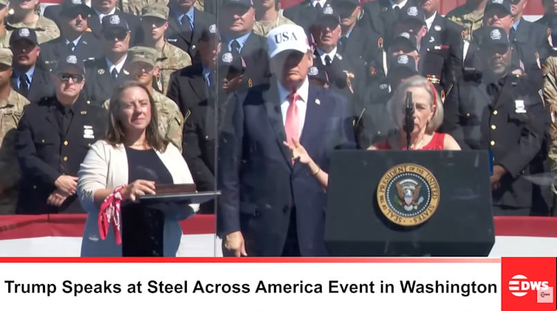 Trump Joins First Responders at the White House to Welcome Historic 9/11 Steel Beam (Video)
