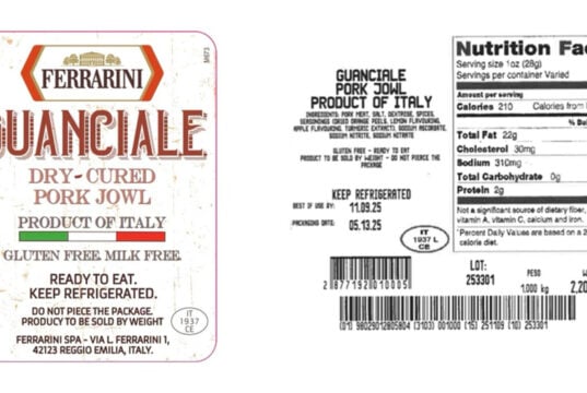 Ready-to-eat pork jowls recalled because of Listeria contamination