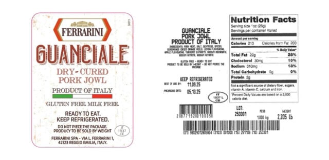 Ready-to-eat pork jowls recalled because of Listeria contamination