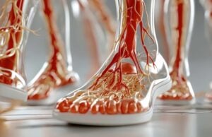 Did You Know You Have a Second Heart Hiding in Your Calves? https://www.vecteezy.com/photo/66056618-a-group-of-feet-with-red-and-white-veins