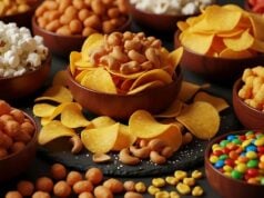 Are Weight Loss Shots Killing Off Your Favorite Junk Food Snacks? https://www.vecteezy.com/photo/74379907-a-rich-variety-of-delicious-snacks-chips-nuts-popcorn-and-candies-in-bowls-for-social-gatherings