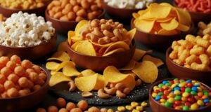 Are Weight Loss Shots Killing Off Your Favorite Junk Food Snacks? https://www.vecteezy.com/photo/74379907-a-rich-variety-of-delicious-snacks-chips-nuts-popcorn-and-candies-in-bowls-for-social-gatherings