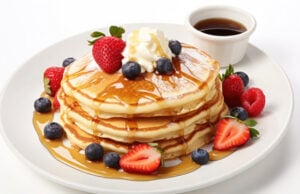 According To The Oxford Dictionary, “Flat As A Pancake” Has Been A Catchphrase Since 1611. https://www.vecteezy.com/photo/35591380-ai-generated-pancakes-served-with-syrup-and-fruits-on-white-plate