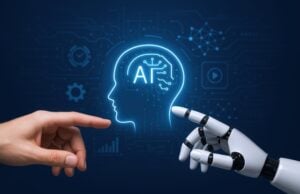 Tech Insiders Have a Blunt Warning: Hit the AI Pause Button https://www.vecteezy.com/photo/70628576-artificial-intelligence-concept-human-and-robot-hands-interacting-with-a-glowing-ai-head-outline-on-blue-background