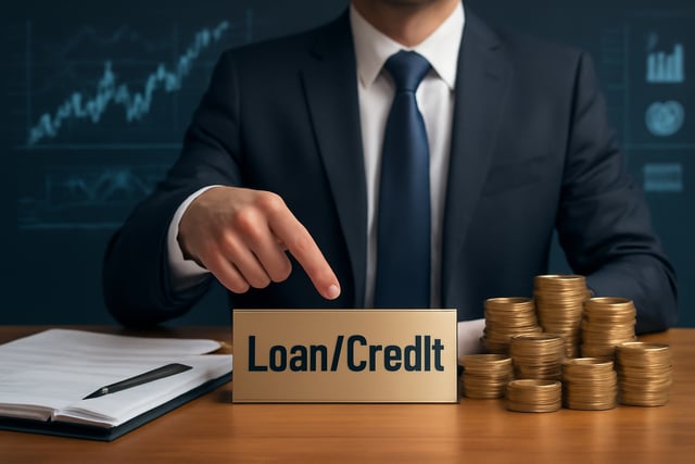 https://www.vecteezy.com/photo/67968827-businessman-holding-loancredit-sign